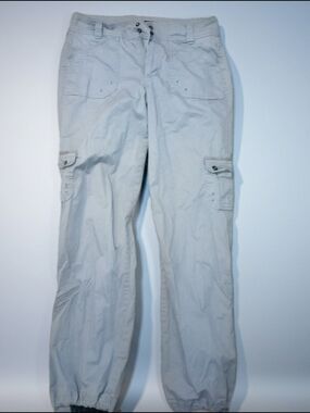 Gloria Vanderbilt Light Gray Boyfriend Cargo Jeans